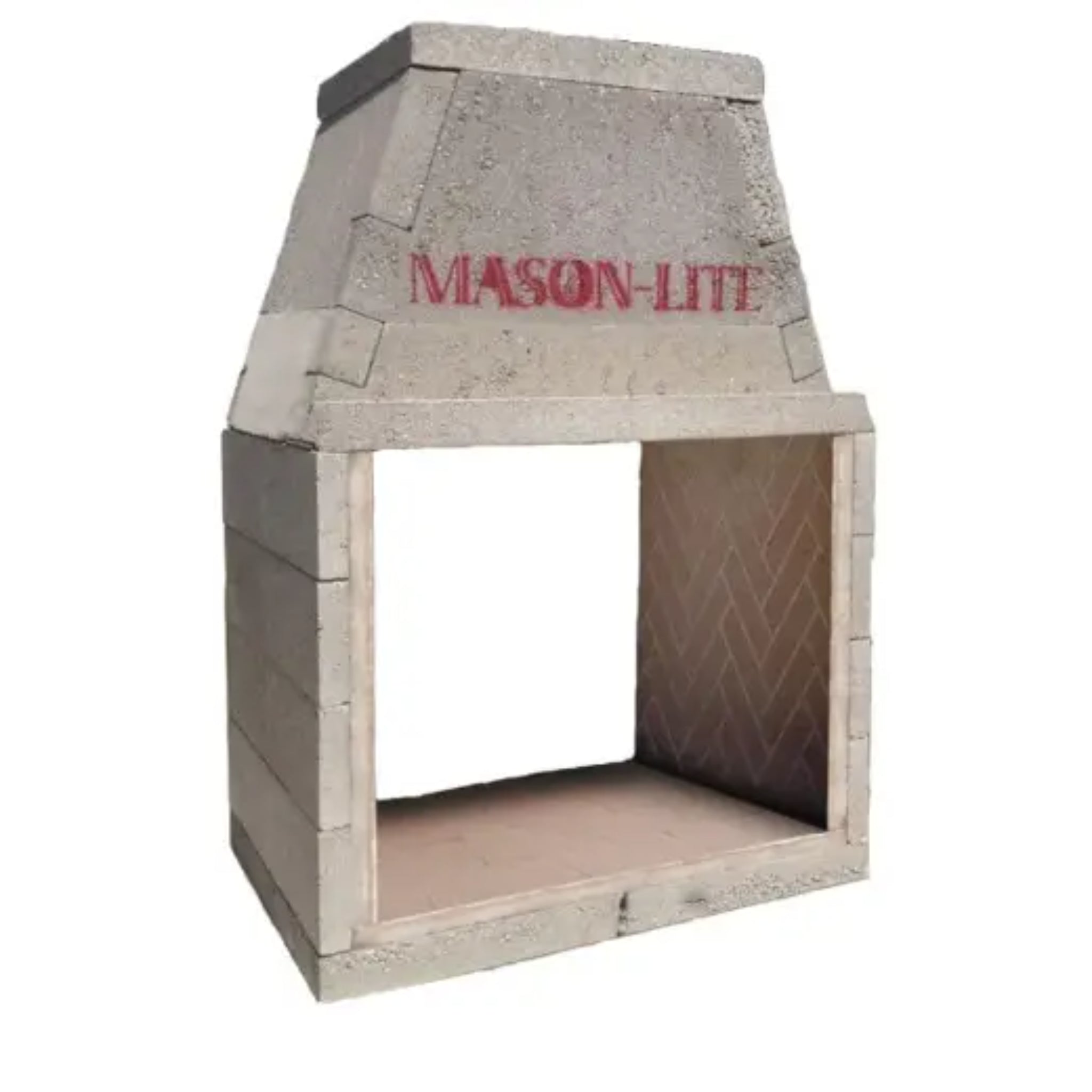 Mason-Lite 43'' See-Through Pre-Cast Masonry Lightweight Outdoor Fireb ...