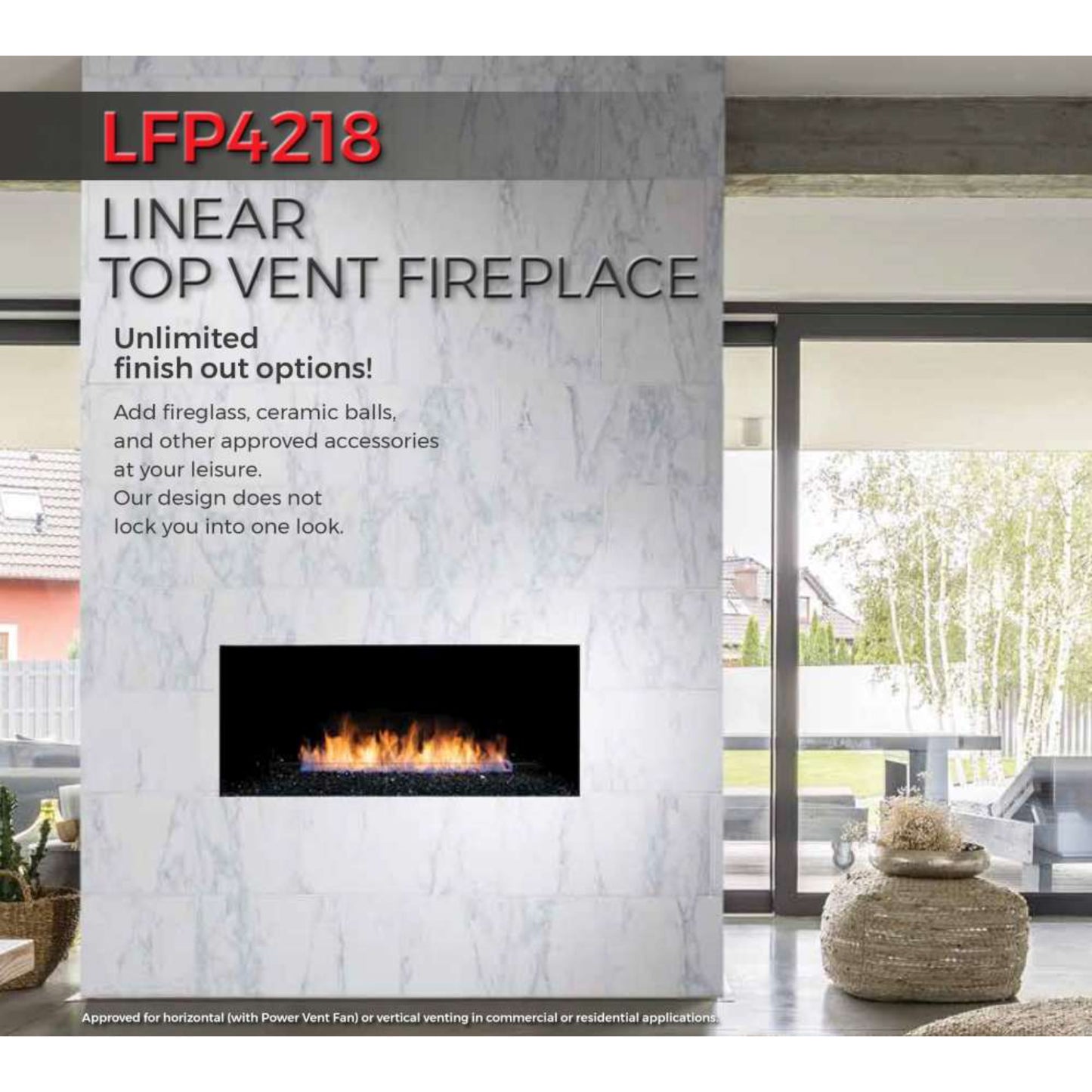 Golden Blount LFP 4218 Linear B-Vent Fireplace