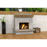 American Fyre Designs Brooklyn Vented Fireplace w/ "Board-formed" Texture