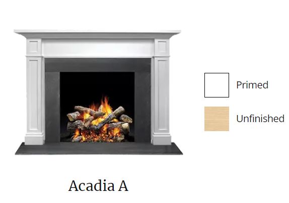 Acadia Flush Mantel, Primed MDF - AFAAMPA – Fireplace Exchange