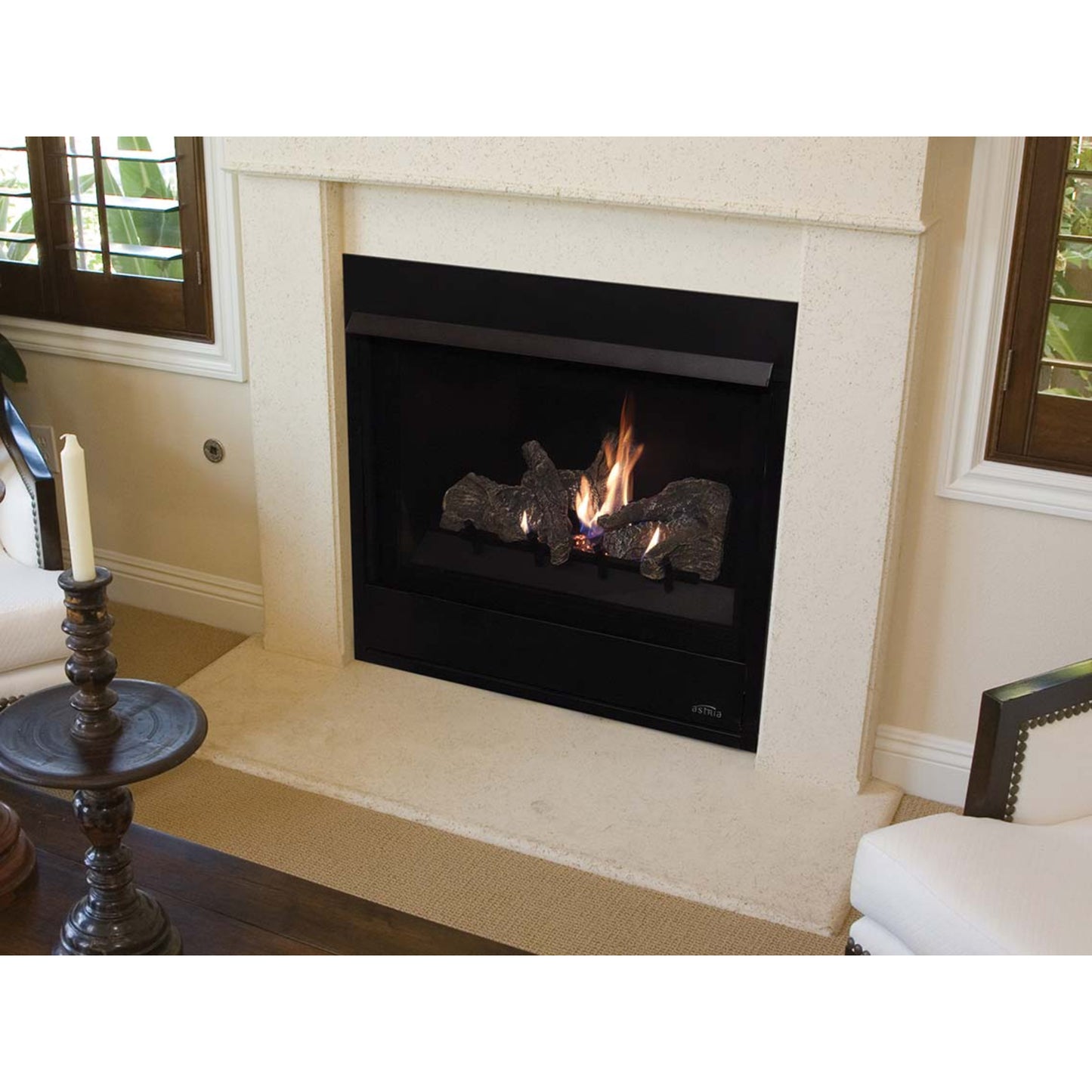 Astria Aries 33'' Direct-Vent Fireplace, Top or Rear Vent