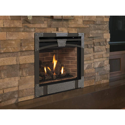 Astria Gemini 35" DLX Direct-Vent Fireplace, Top/Rear Combo