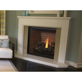 Astria Montebello DLX 45" Direct-Vent Fireplace, Top Vent, Front View, Louverless