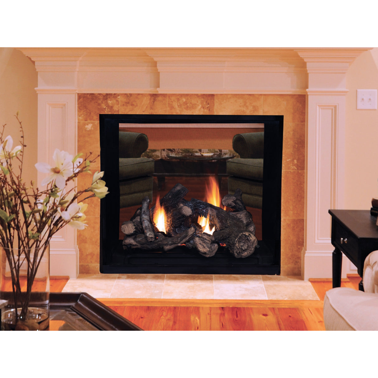 Astria Montebello ST 40" Direct-Vent Gas Fireplace, Top Vent, See Through, Louverless