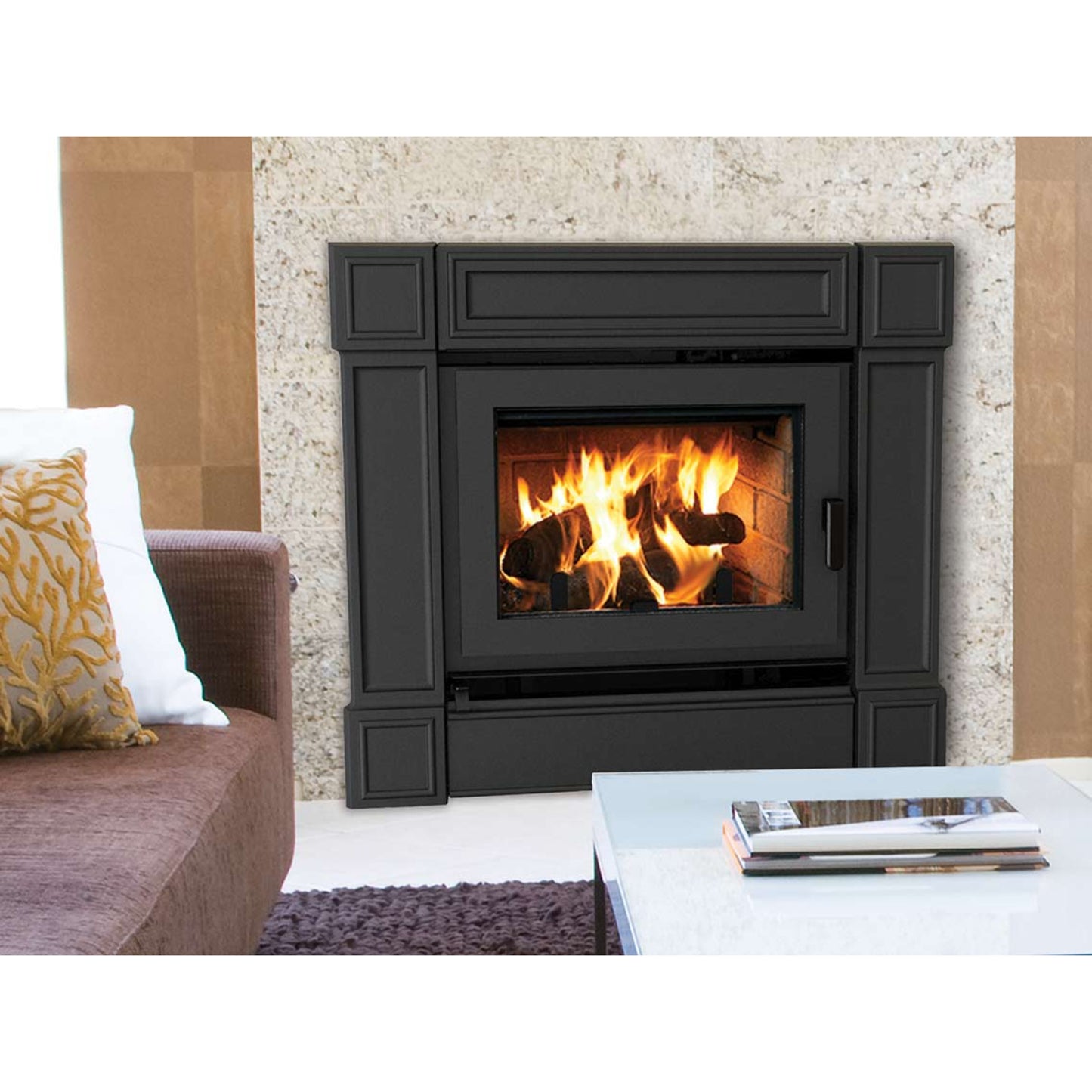 Astria Ladera - BIS Wood-Burning Fireplace | Front Open, Clean-Faced