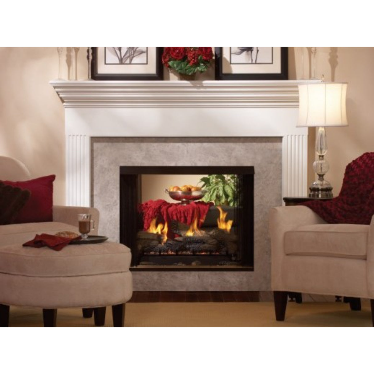 Empire Jefferson Vent-Free Peninsula & See-Through Fireboxes, Premium 36