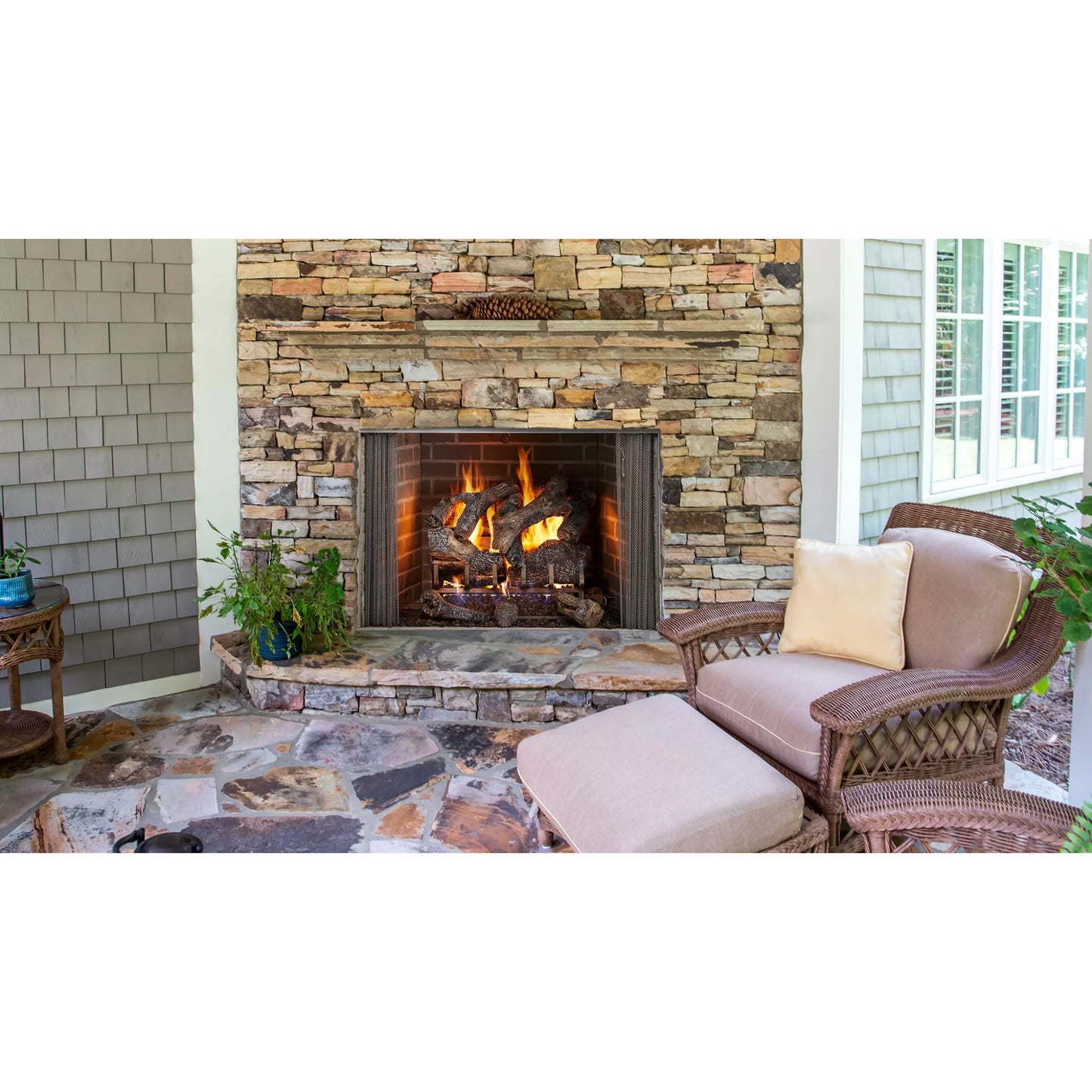 Heat & Glo Cottagewood 36" Outdoor Wood-Burning Fireplace