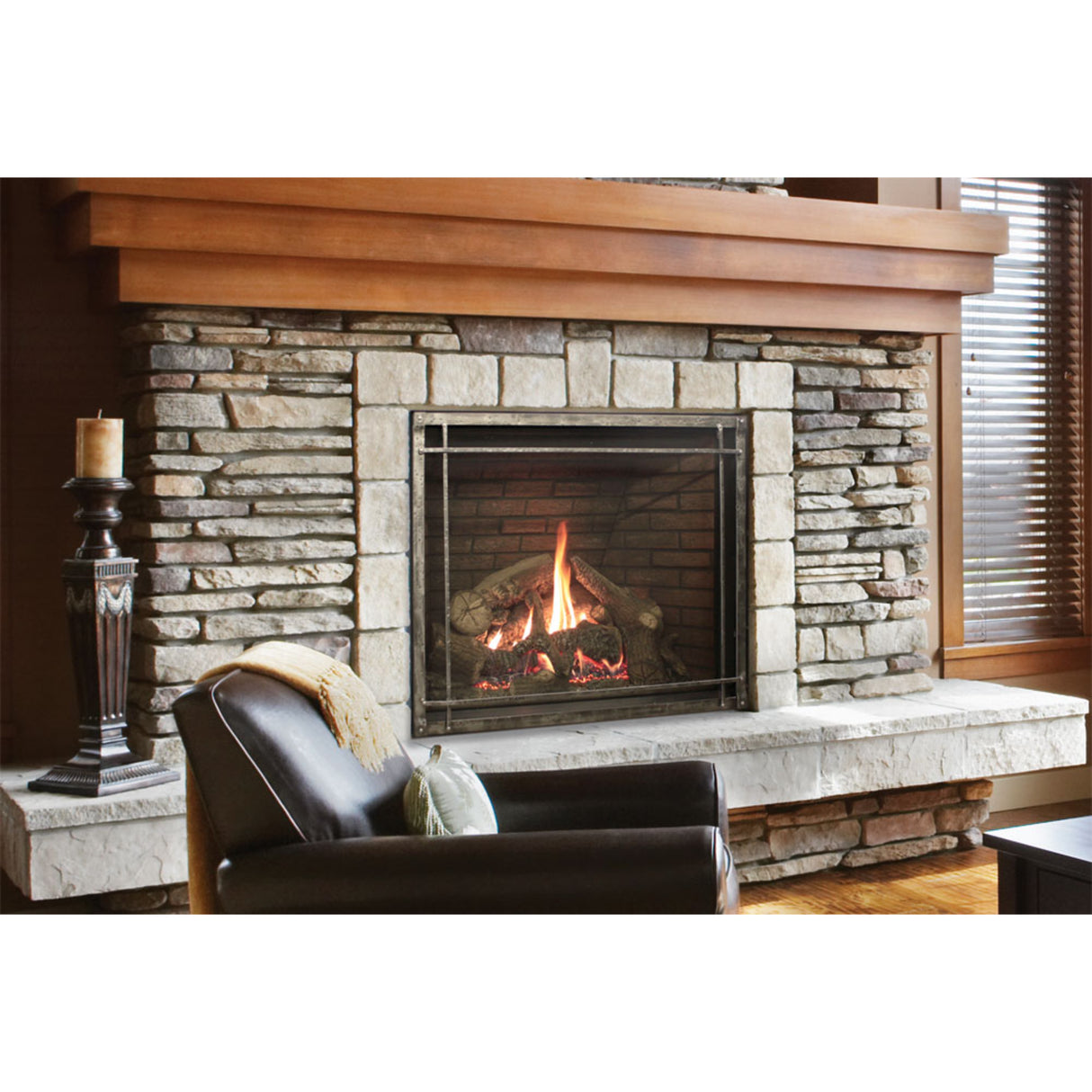 Empire Renegade Clean-Face Direct-Vent Fireplace, 50 TruFlame Technology