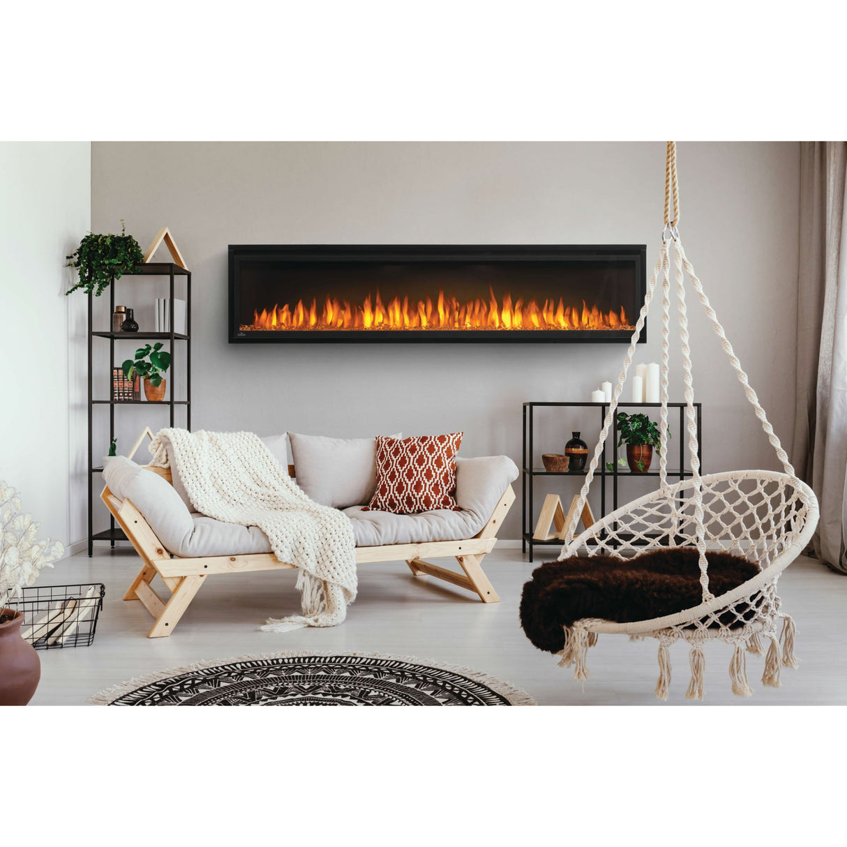 Napoleon Entice 72'' Wall Mount / Recessed Linear Electric Fireplace