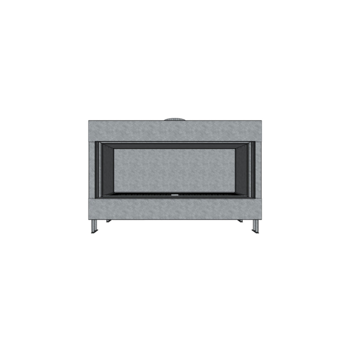 Flare Fireplaces Modern Front Facing Commercial Frameless Fireplaces with 24" High Glass