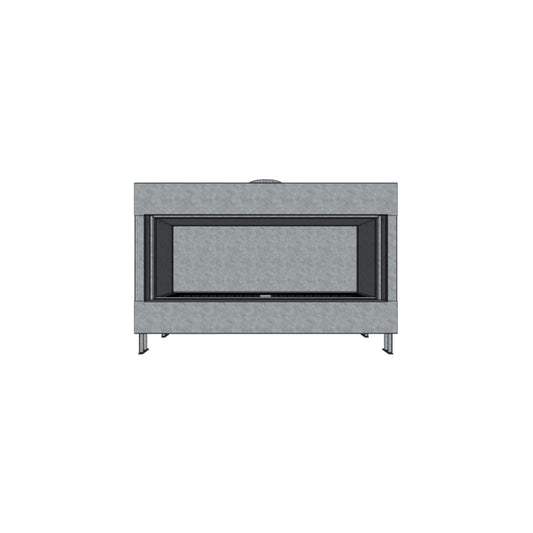 Flare Fireplaces Modern Front Facing Commercial Frameless Fireplaces with 24" High Glass