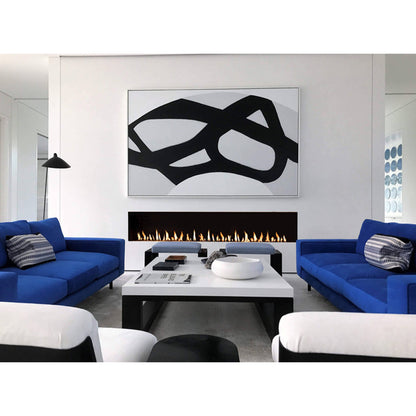 Flare Fireplaces Modern Front Facing Commercial Frameless Fireplaces with 24" High Glass