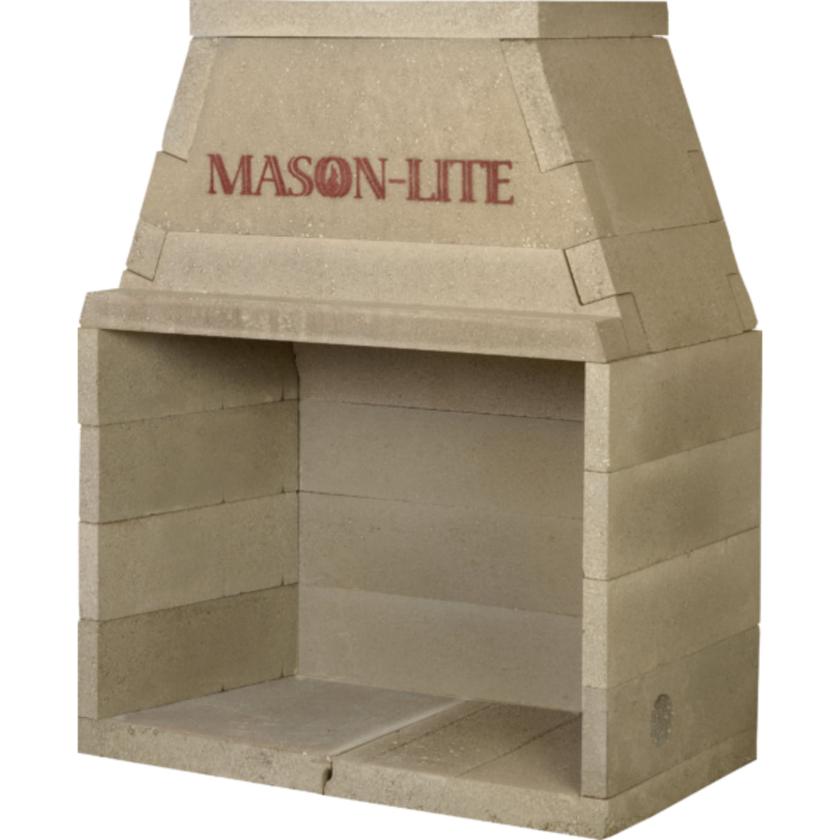 Mason-Lite 44'' Pre-Cast Masonry Lightweight Outdoor Firebox Kit