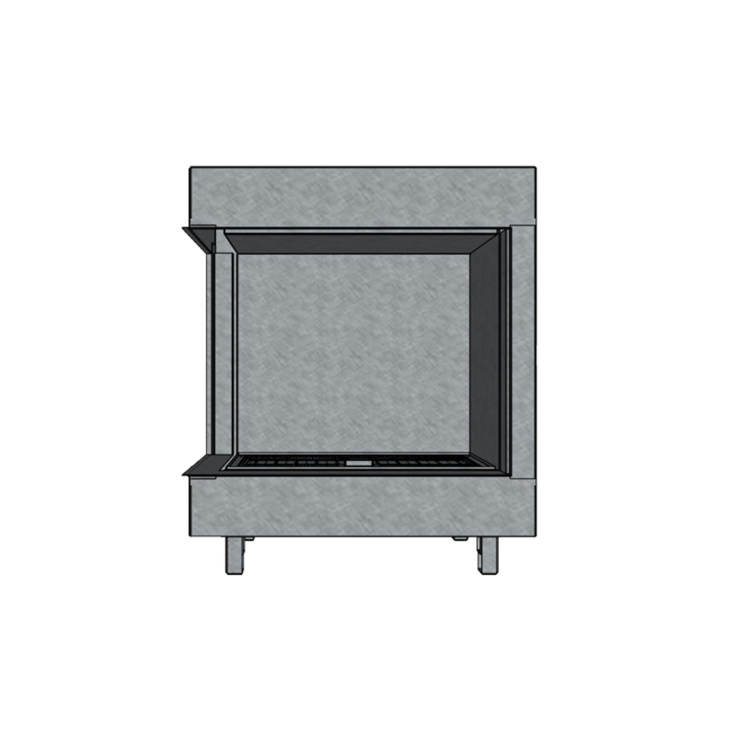 Flare Fireplaces Modern Left Corner Indoor Fireplace with 16" Glass