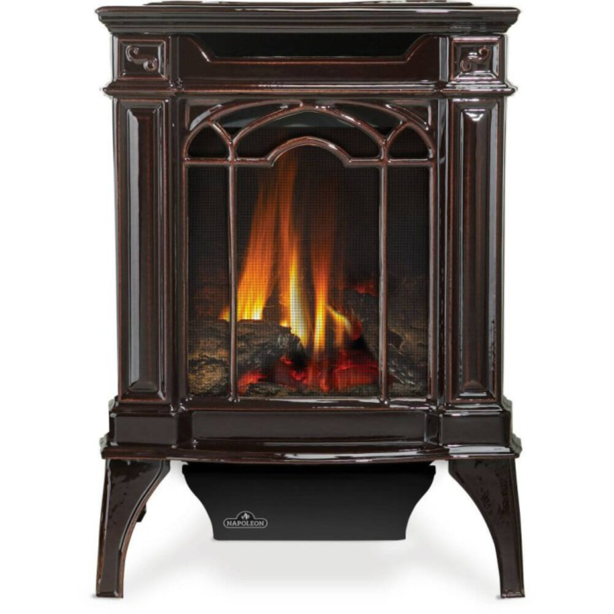 Napoleon Arlington Series Direct Vent Gas Stove, Porcelain Majolica Brown