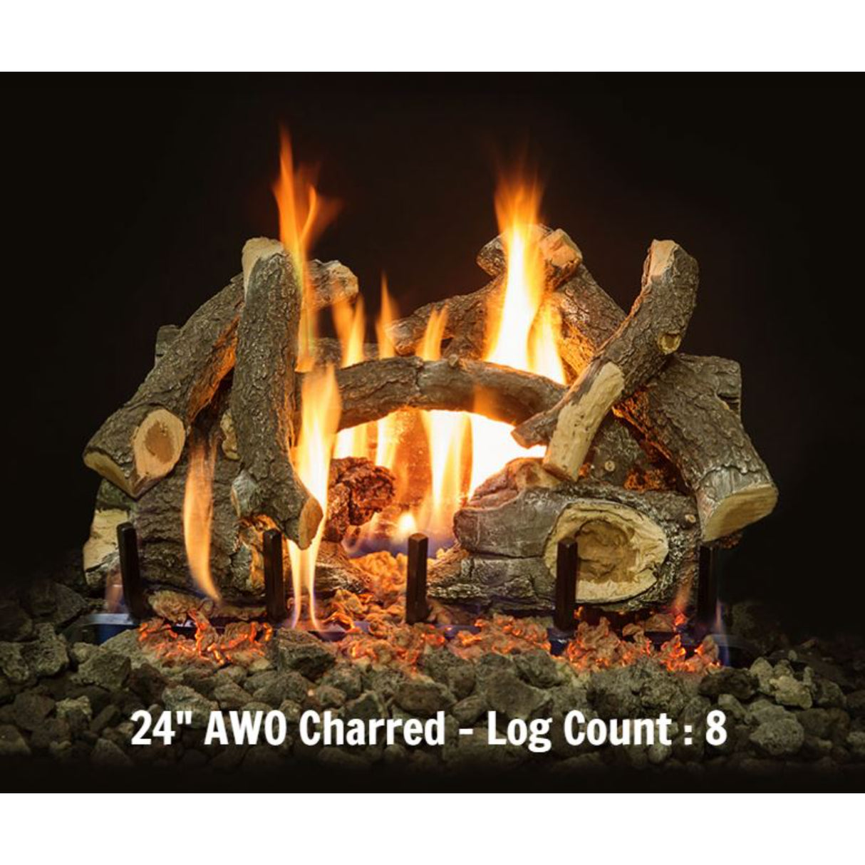 Grand Canyon 18" to 42" Arizona Weathered Oak Charred See Through Vented Gas Log