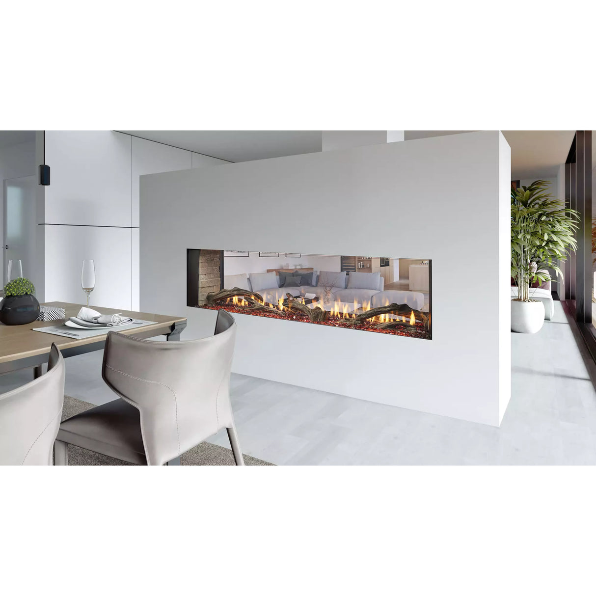 Heat & Glo Primo II 60" See-Through Top Direct Vent Fireplace