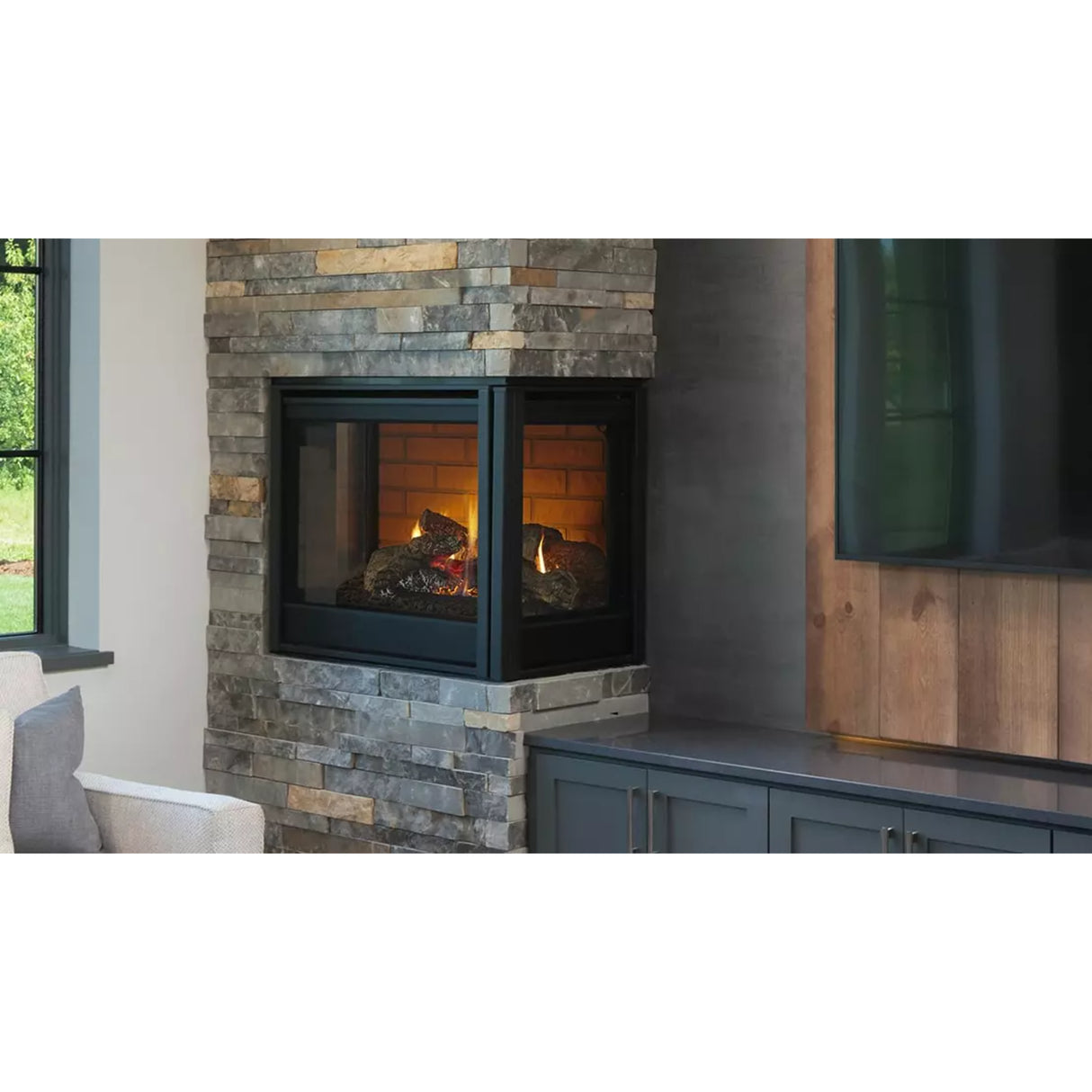 Heat & Glo 36'' Corner Gas Fireplace, L/R-COR