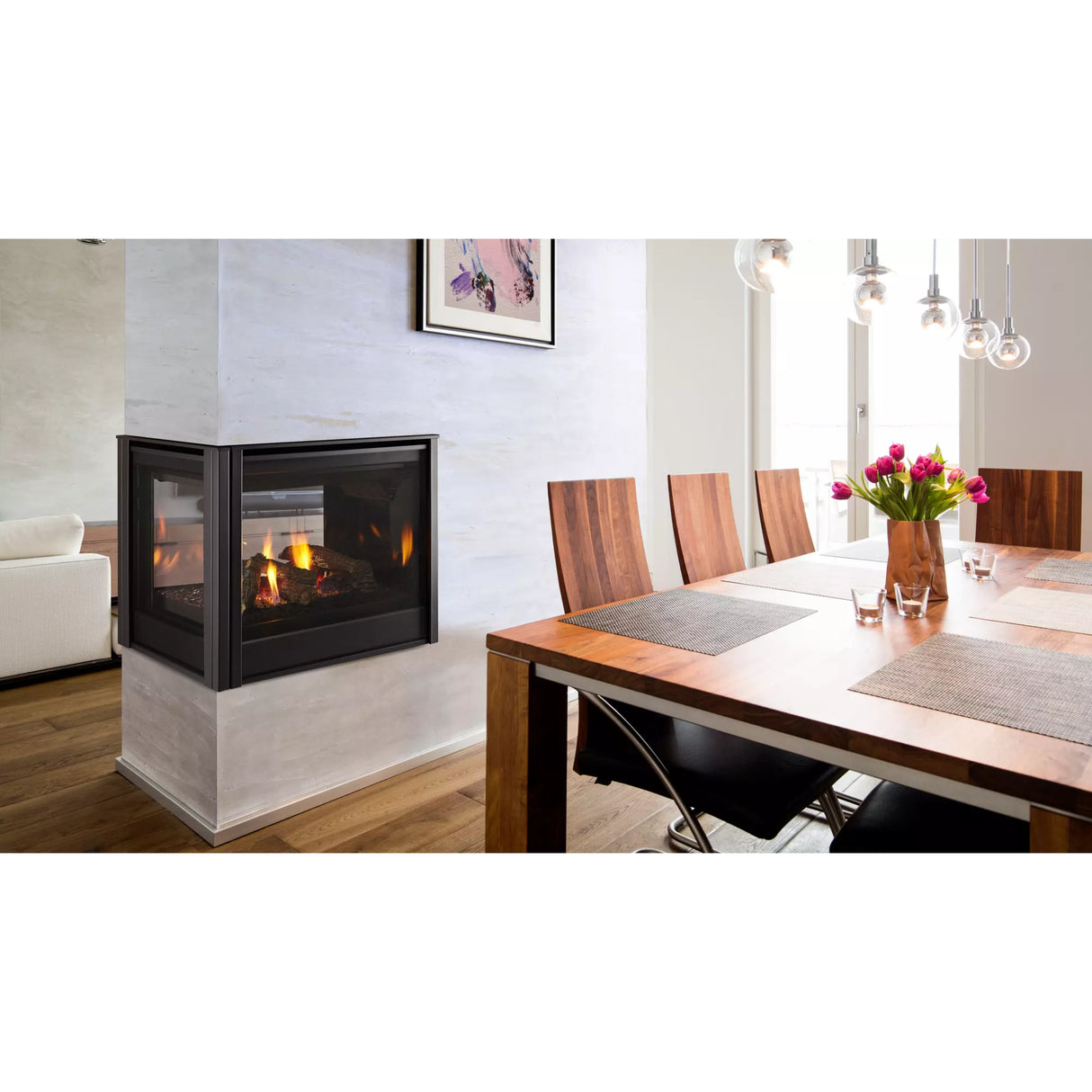 Heat & Glo Pier 36" Direct Vent Multi Side Top/Rear Gas Fireplace With IntelliFire Touch ignition (NG)