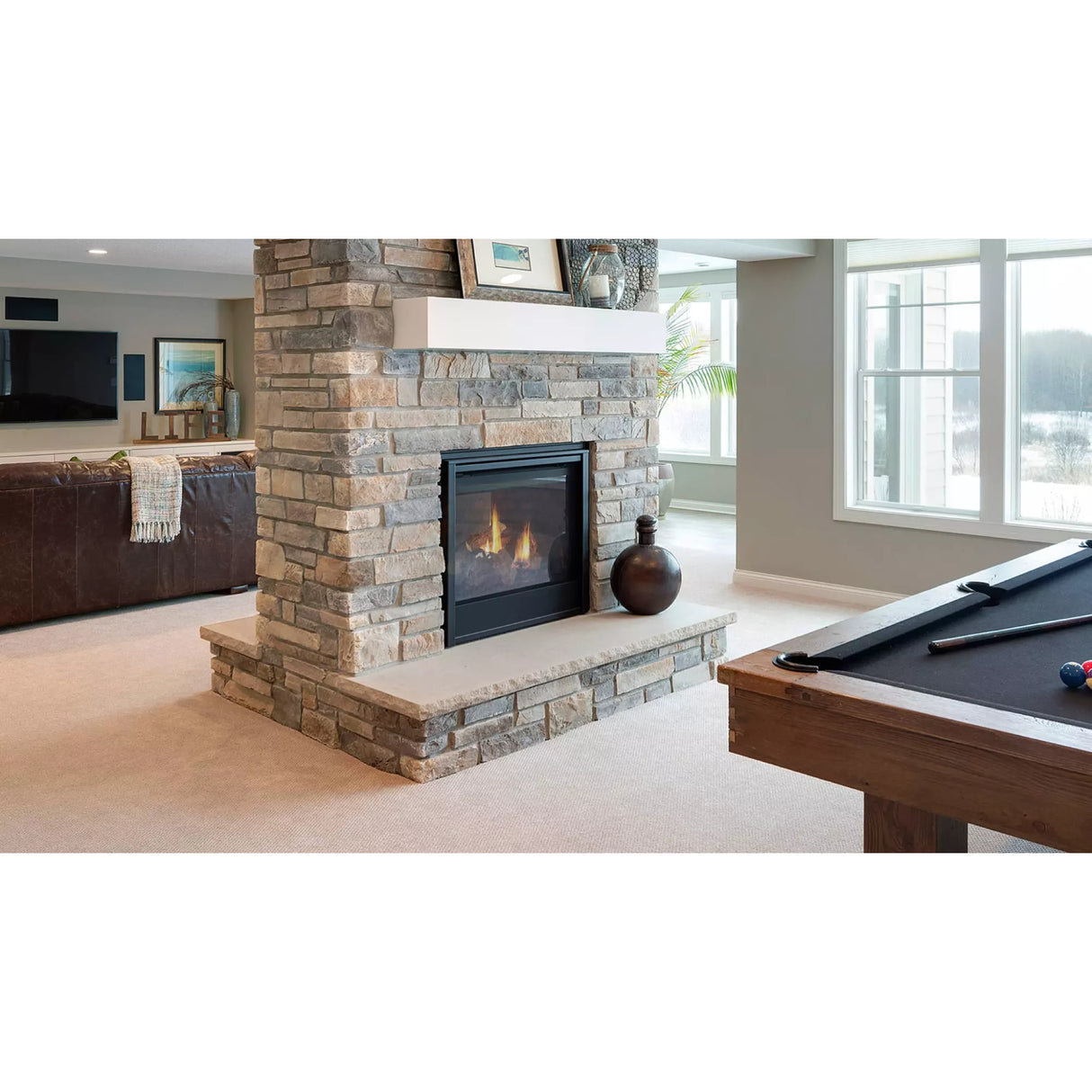 Heat & Glo See Through 36" Direct Vent Multi Side Top/Rear Gas Fireplace With IntelliFire Touch Ignition (NG)