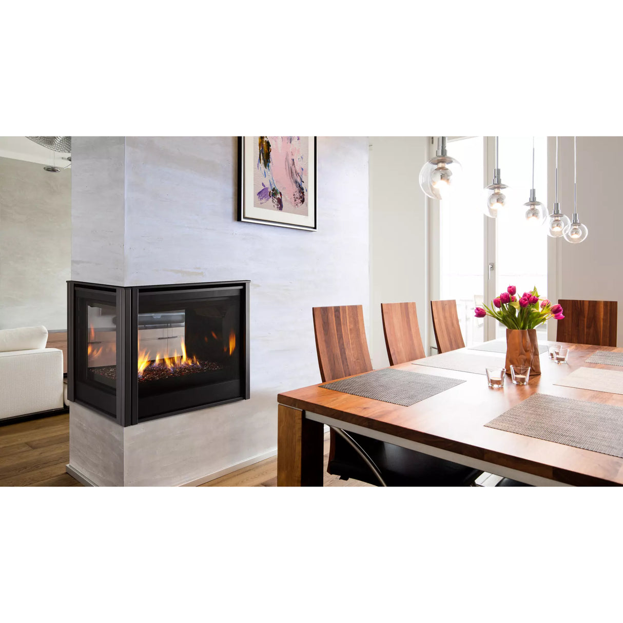 Heat & Glo Pier 36" Direct Vent Multi Side Top/Rear Gas Fireplace With IntelliFire Touch ignition (NG)