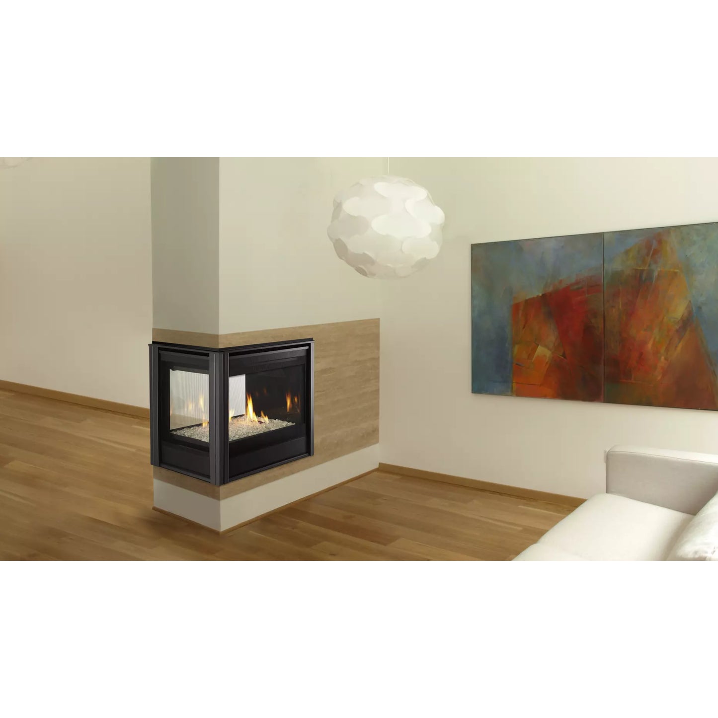 Heat & Glo Pier 36" Direct Vent Multi Side Top/Rear Gas Fireplace With IntelliFire Touch ignition (NG)