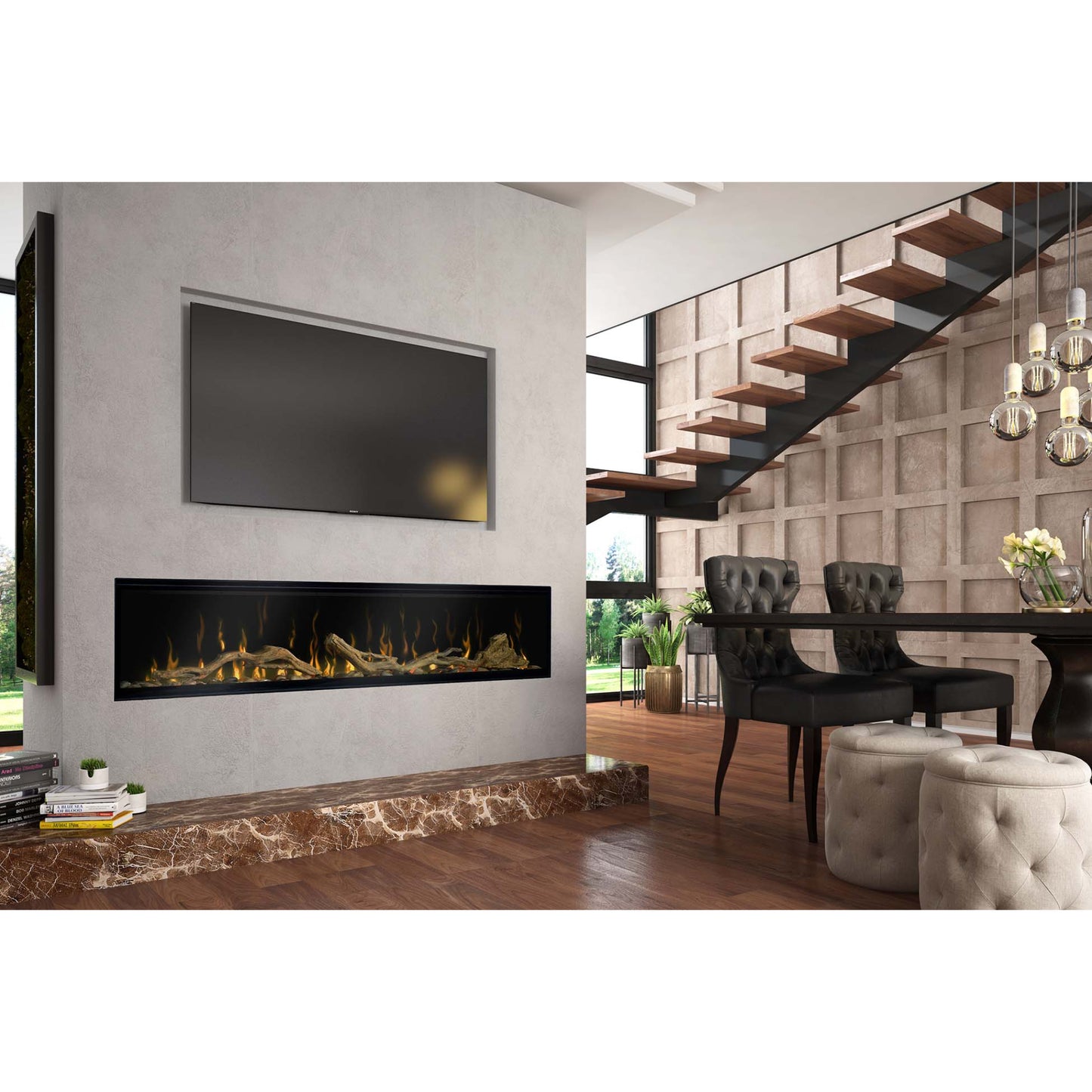 Dimplex IgniteXL 74" Linear Recessed / Built in Electric Fireplace