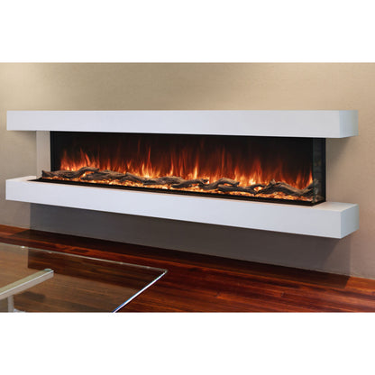 Modern Flames Landscape Pro 68'' Electric Fireplace Wall Mount Studio Suite | White Ready to Paint