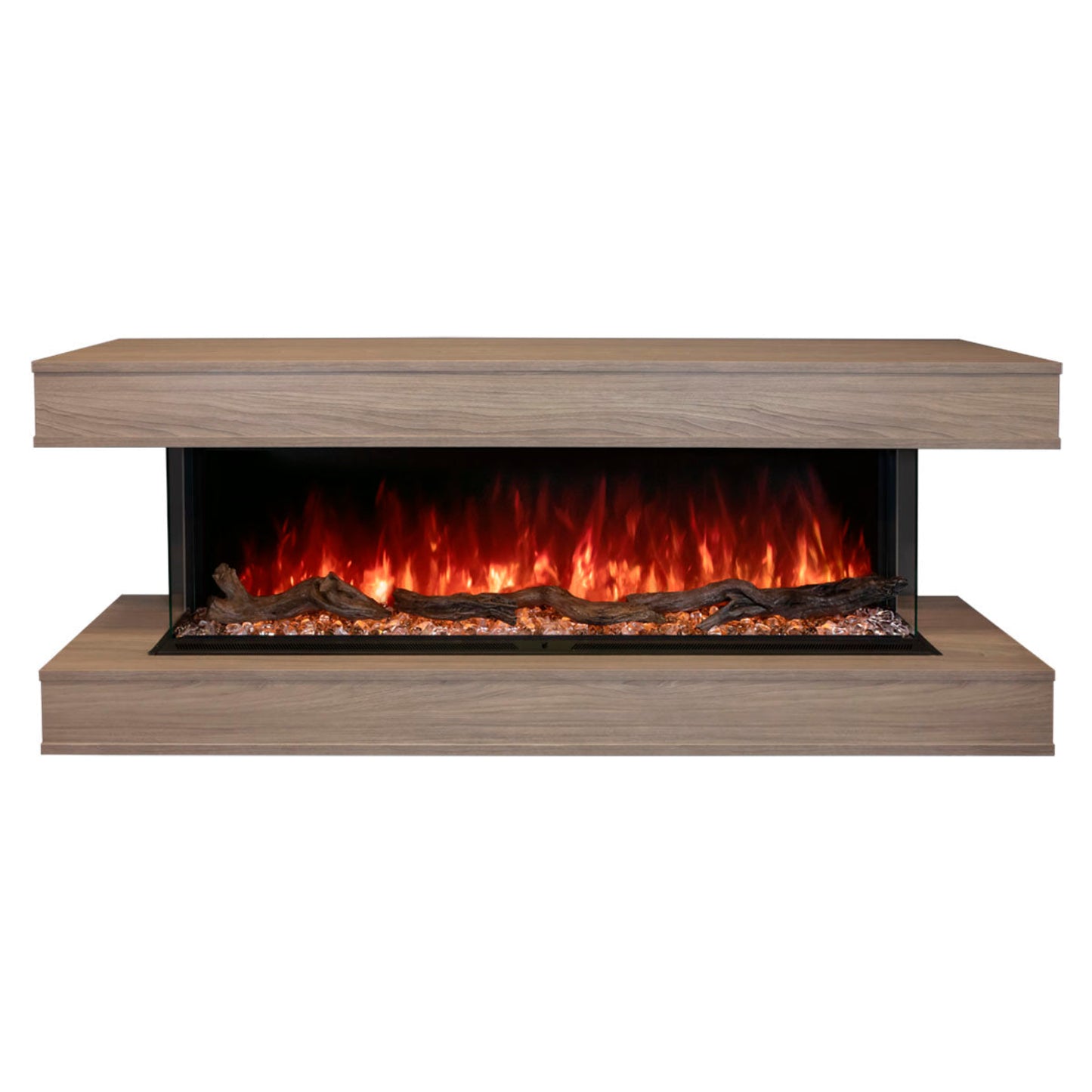 Modern Flames Landscape Pro 58'' Studio Suite Wall Mount Mantel Package | Coastal Sand