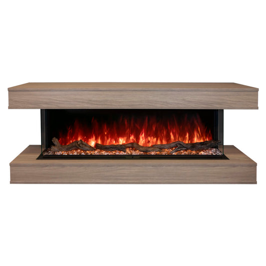 Modern Flames Landscape Pro Electric Fireplace, 70'' Wall Mount Studio Suite | Coastal Sand