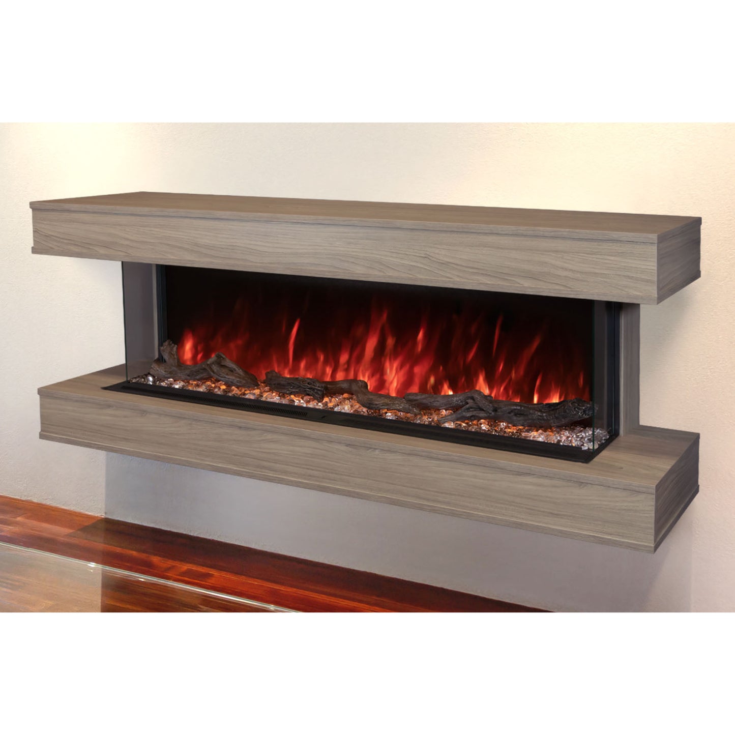 Modern Flames Landscape Pro Electric Fireplace, 70'' Wall Mount Studio Suite | Coastal Sand