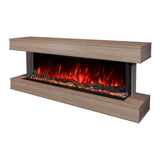 Modern Flames Landscape Pro 58'' Studio Suite Wall Mount Mantel Package | Coastal Sand