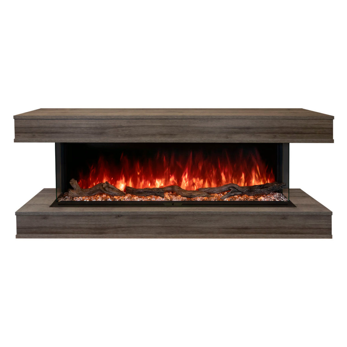 Modern Flames Landscape Pro 58'' Electric Fireplace Wall Mount Studio Suite | Driftwood Grey