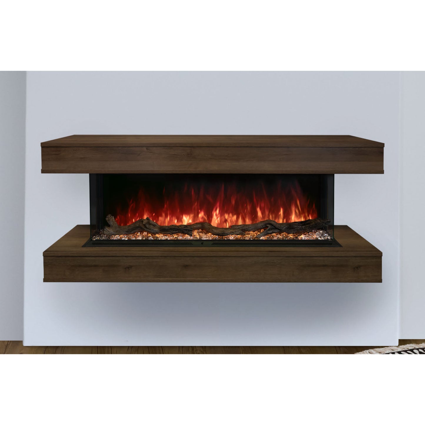 Modern Flames Landscape Pro 58'' Electric Fireplace Wall Mount Studio Suite | Weathered Walnut