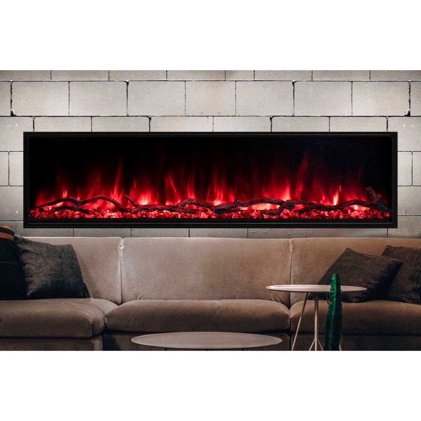 Modern Flames 80'' Landscape Pro Slim Built In Linear Electric Fireplace