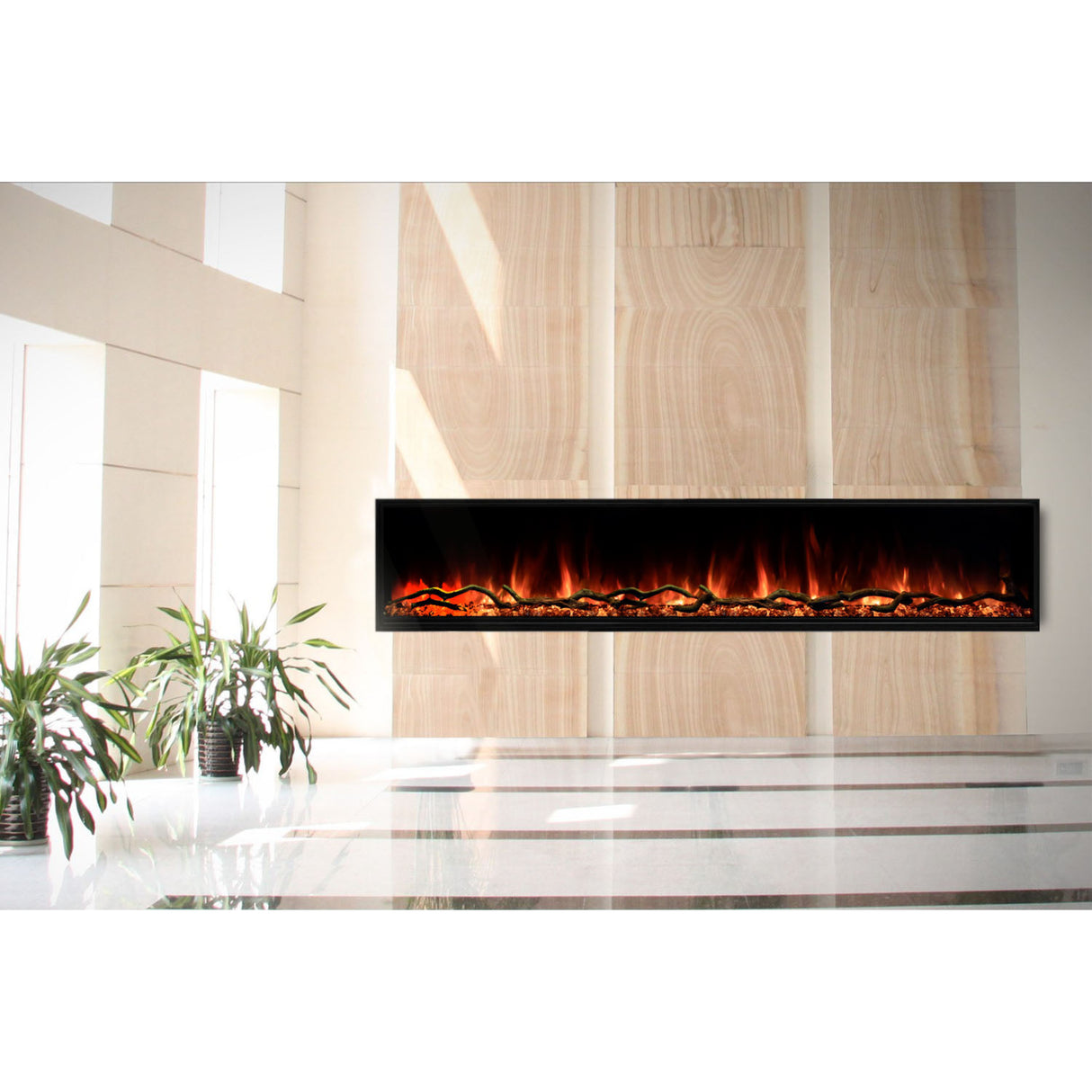 Modern Flames 96'' Landscape Pro Slim Built In Linear Electric Fireplace