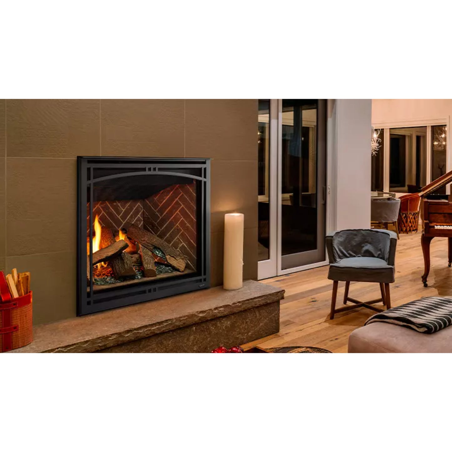 Majestic Meridian Platinum 42" Top/Rear Direct Vent Fireplace with Intellifire Touch Ignition