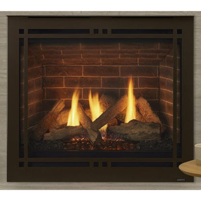 Majestic Quartz Platinum 36'' Top/Rear Direct Vent Fireplace with Intellifire Touch Ignition