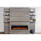 Modern Flames Allwood Wall System in Driftwood Gray | 60'' Spectrum Slimline Electric Fireplace