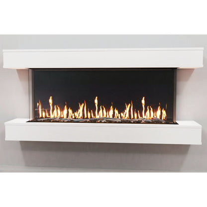 Modern Flames Orion Multi Electric Fireplace, 73''Wall Mount Studio Suite | White Ready to Paint