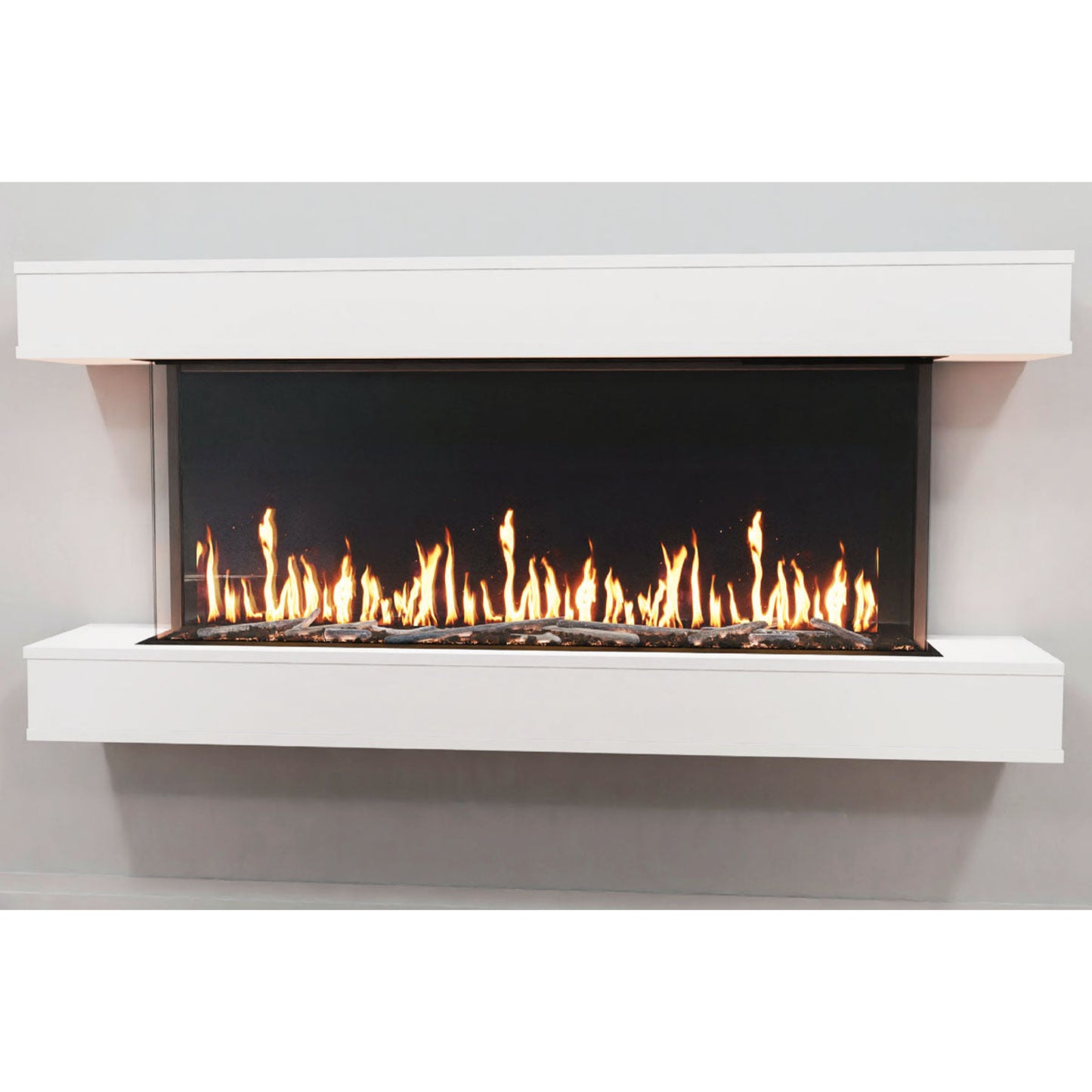 Modern Flames Orion Multi Electric Fireplace, 64'' Wall Mount Studio Suite | White Ready to Paint