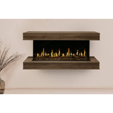 Modern Flames Orion Multi Electric Fireplace, 73'' Wall Mount Studio Suite | Weathered Walnut