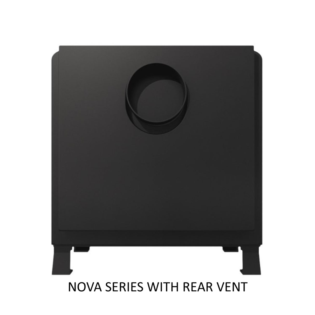 MF Fire Nova Wood Burning Stove with Door - Satin Black