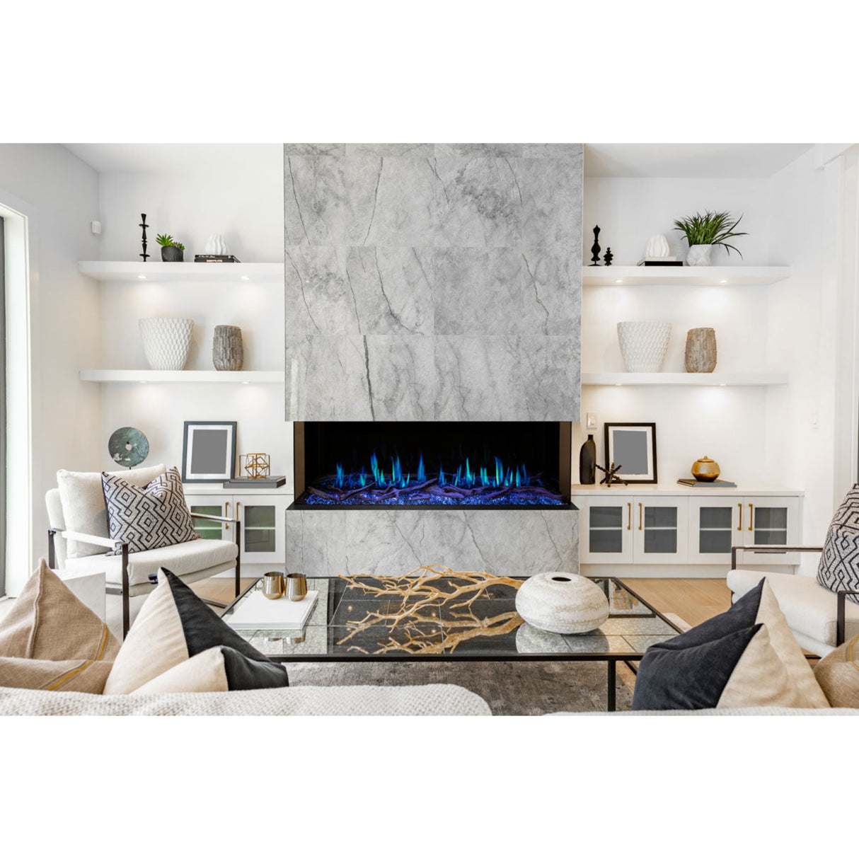 Modern Flames Orion 120" Multi Heliovision Virtual Multi-View Built-In Electric Fireplace