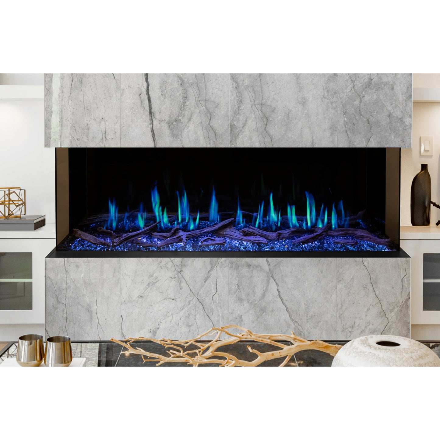 Modern Flames Orion 76" Multi Heliovision Virtual Multi-View Built-In Electric Fireplace