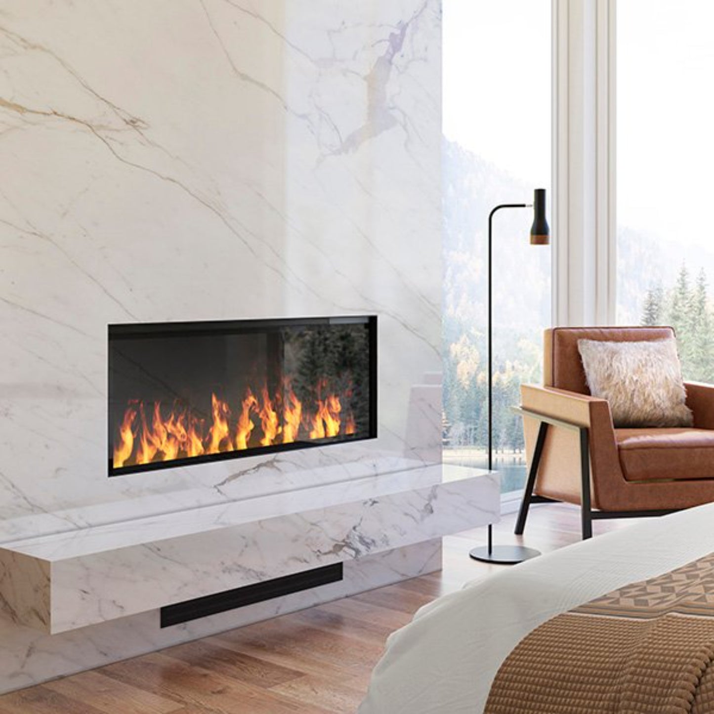 Dimplex 46'' Optimyst Linear Vapor Fireplace with Acrylic Ice and Driftwood Media