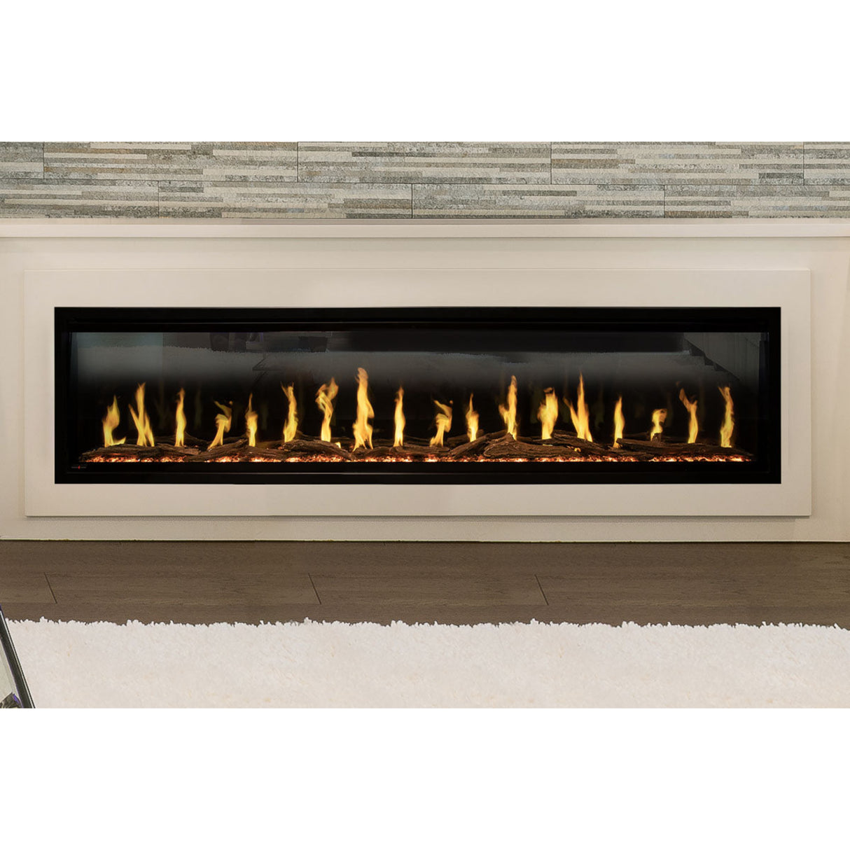 Modern Flames Orion 76" Slim Heliovision Virtual Recessed / Wall Mount Electric Fireplace