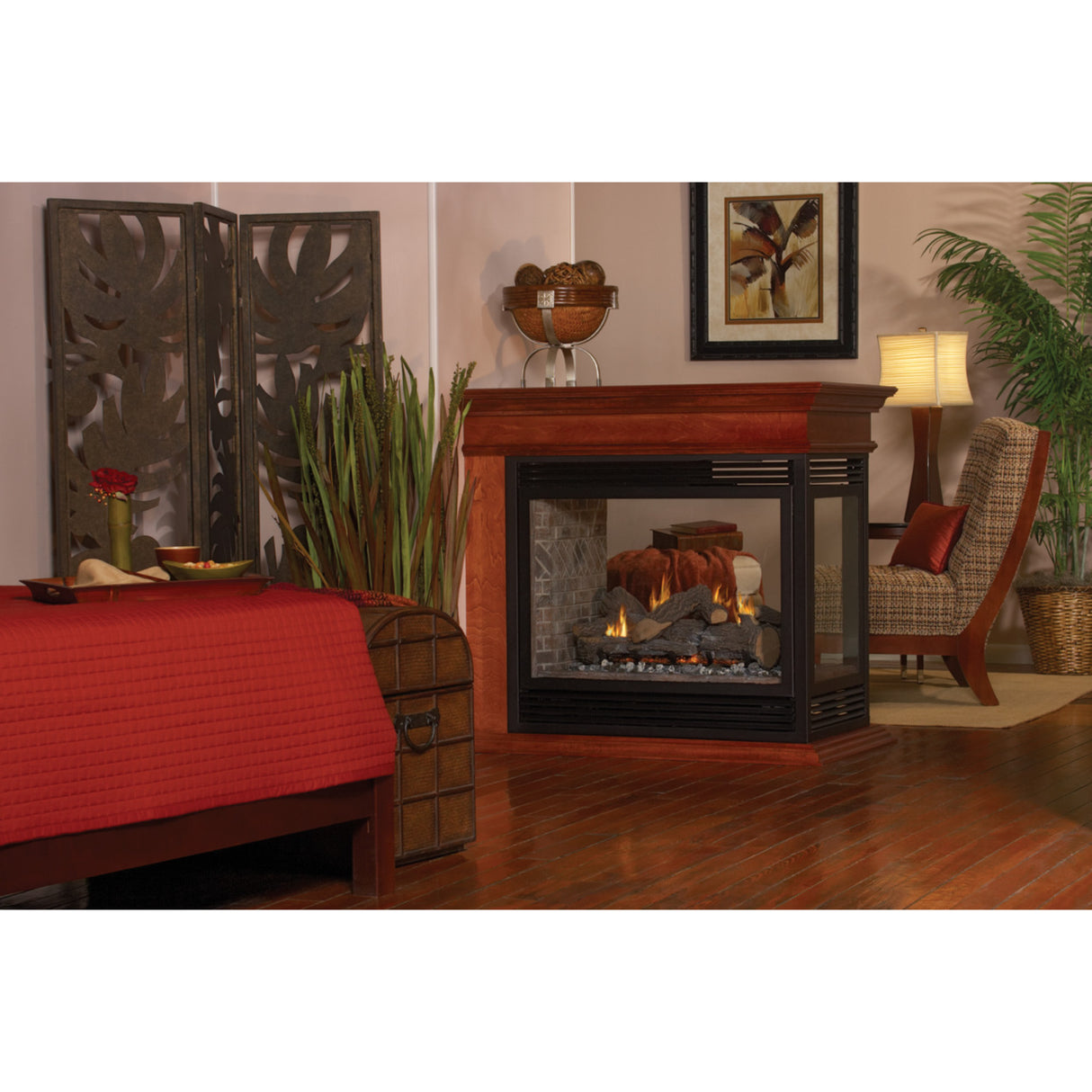 Empire Madison Premium 36'' Direct-Vent Peninsula and See-Through Fireplace