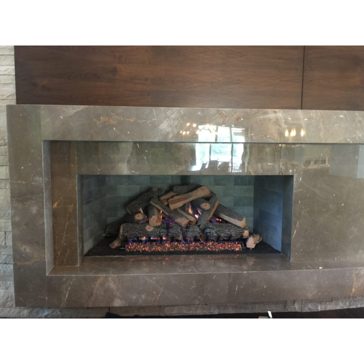 Mason-Lite 36'' - 120'' Linear Gas Fireplace, 12" B-VENT