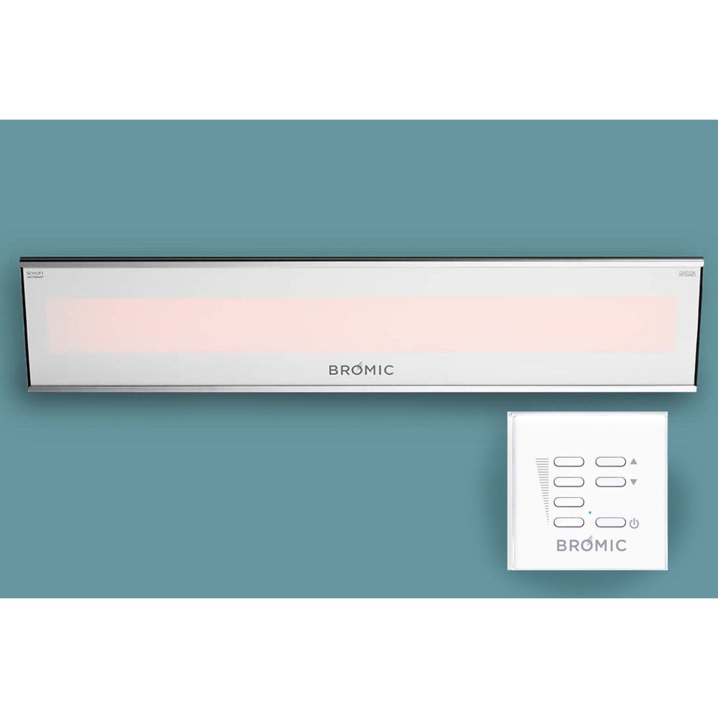 Bromic Platinum Marine Smart-Heat 2300 Watt Radiant Infrared Outdoor Electric Heater, 220-240V | White